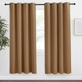 NICETOWN Gold Brown Curtain 78 inch Long, 1 Panel, W55 x L78, Grommet Blackout Thermal Insulated Room Darkening Sound Reducing Window Drapes for Living Room/Bedroom by NICETOWN