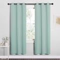 NICETOWN Bedroom Curtain Panels Blackout Draperies, Thermal Insulated Solid Grommet Blackout Curtains/Drapes (Aqua, One Pair, 34 by 72-inch) by NICETOWN