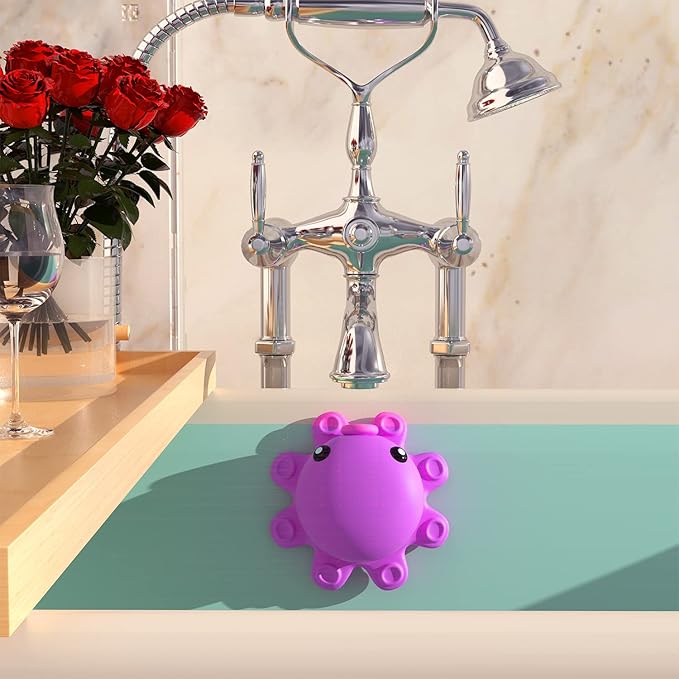 Bathtub Overflow Drain Cover - Tub Overflow Drain Cover, Soak Bath, Spa Accessories - Adds Inches of Water for Deeper Bath (Silicone, Hot Pink) - Image 7