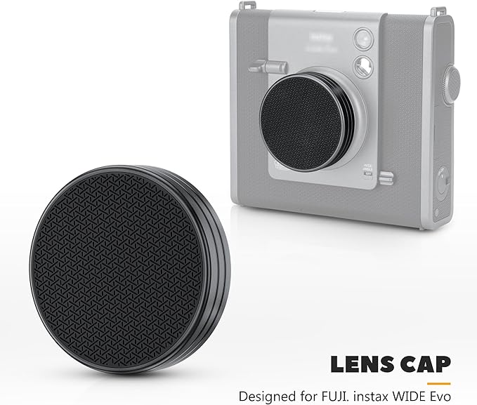 Silicone-Textured Lens Cap for Fujifilm Insta Wide Evo, Aluminum Anti-Dust Anti-Scratches Lightweight Camera Lens Cover with Soft EVA Interior, Accessories for Fuji Wide Evo Lens Protection Cover - Image 7