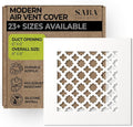 SABA Home Decor Air Vent Cover Grille - Acrylic Plexiglass 6 x 6 Duct Opening, 8 x 8 Overall White Finish Decorative Covers for Walls & Ceilings NOT for Floor USE, Venetian by SABAHomeDecor