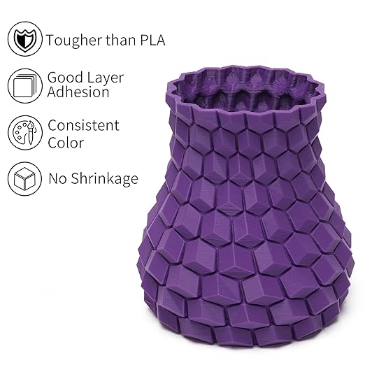 INLAND Micro Center PLA+ 3D Printing Filament 1.75mm - PLA Pro Dimensional Accuracy +/- 0.03 mm - 1kg Cardboard Spool (2.2 lbs) (1 Pack Purple, 1.75mm) - Image 2