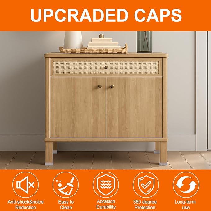 (8 PCS) 2x4 Wood Post Rubber End Caps (1.57" x 3.15") – Waterproof and Weather-Resistant Rubber Caps for Table Legs, Chair Legs, Armrests, and Outdoor Lumber Posts (Transparent) - Image 6