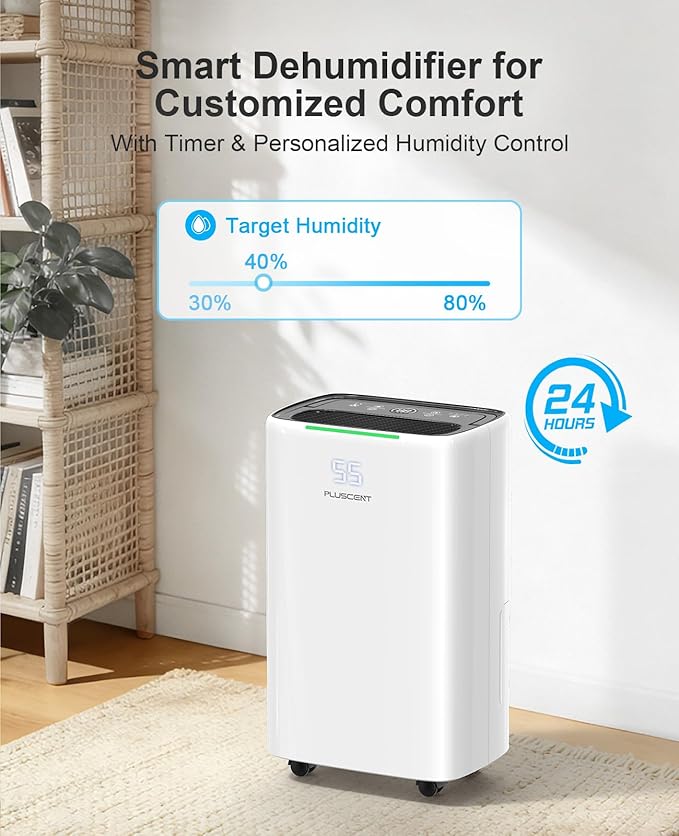 5000 Sq.Ft Dehumidifiers for Home, 52 Pints Compressor Dehumidifier for Basement with Drain Hose, Smart Humidity Control, Auto Defrost, Auto Restart, 24H Timer, for Bedroom, Large Rooms - Image 8