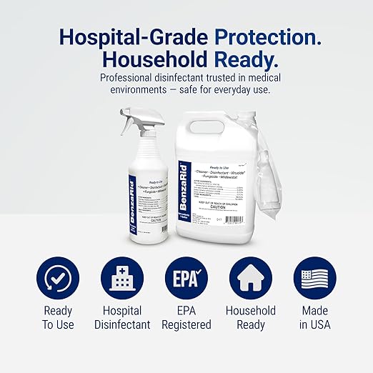 Professional Mold Killer Fungicide Kills Aspergillus Niger (Black Mold) H5N1 Pack | Multi-Purpose Fungicide, Mildewstat, Disinfectant, Virucide | EPA Reg. | 4 Gal Set - Image 2