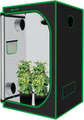 Grow Tent for Plants Indoor 48"x48"x78" Mylar Hydroponic Grow Tents Indoor Grow Room for Plant Fruit Flower Veg with Observation Window & Removable Waterproof Floor Tray by GreenHut
