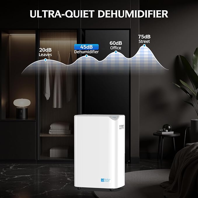 3000 Sq.Ft Wi-Fi Dehumidifiers for Home, 34 Pints Energy Star Certified Smart Dehumidifier for Basement, Bedroom, Bathroom, with Drain Hose, 3 Modes,24H Timer,Auto Defrost, Child Lock - Image 8
