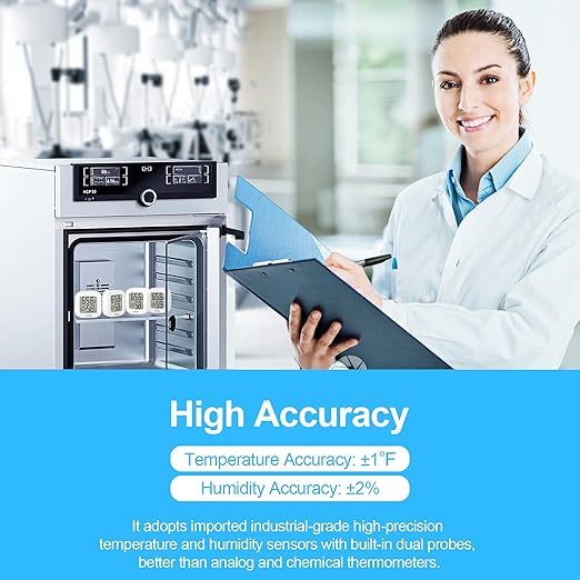 Vaikby Indoor Thermometer 4Pack, Humidity Gauge Meter Digital Hygrometer Room Thermometer for Home, Hight Accurate Temperature and Humidity Monitor for Greenhouse, Reptile, Humidors, Cellar, Office - Image 4