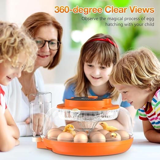 18 Egg Incubator with Automatic Egg Turning and Humidity Control, Eggs Incubators for Hatching Eggs Chicken Quail Ducks Goose Parrot for Home Classroom Lab Farm - Image 2