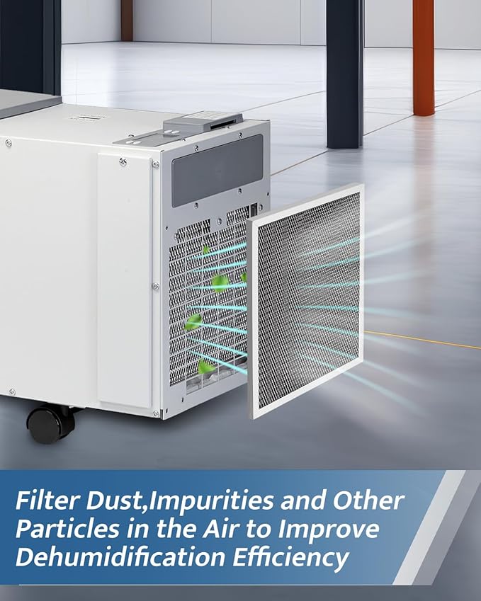 5443 Dehumidifier Filter MERV 8 Washable 10x12x1Fit for Whole-House Dehumidifiers Models 1830, 1850, 1852, 8191, 8192,Not Compatible 1850F - Image 5