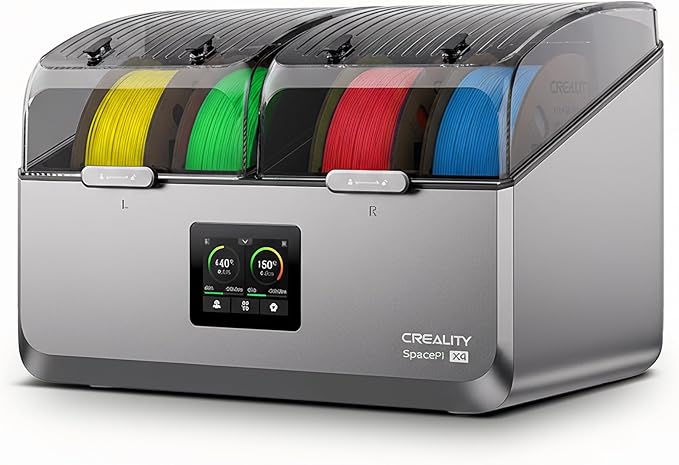 Creality Filament Dryer, Space Pi X4 Filament Storage Box for 4 Spools, Dual Independent Heating Chambers, 85℃ Max Temperature, Compatible with 1.75mm 2.85mm PLA PETG ABS TPU PC PA PAHT by Creality
