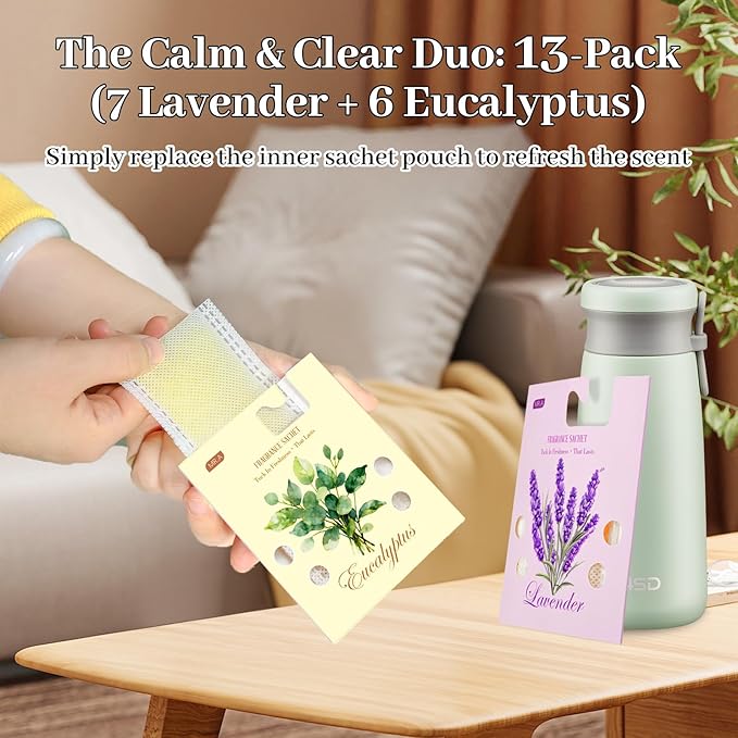 13Packs Lavender Eucalyptus Scented Sachet Bags, Fragrance Sachet Bags for Drawers and Closets, Air Fresheners for Car and Home, Closet Deodorizer Scented Drawer Fresheners for Dresser - Image 2