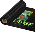 6ftx300ft Weed Barrier Landscape Fabric Heavy Duty, Premium 2.4oz Garden Geotextile Fabric, Outdoor Weed Blocker Landscaping Fabric, for Driveway Mats, Erosion Control, Ground Cover Weed Barrier by Unknown