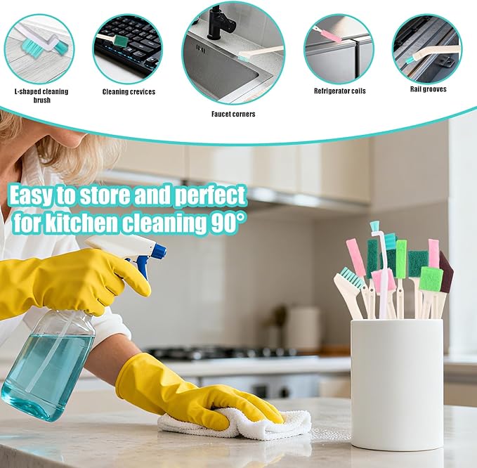 13pcs Humidifier Cleaning Brush Set, Mini Detail Cleaning Brushes Small Cleaner Kit Tool for Household Humidifiers Keyboards Tiles Bottles & Tight Spaces - Image 3