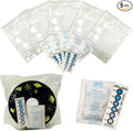 3D Printer Filament Storage Kit (Pack of 5) Includes: 5 Resealable Nylon/LDPE Gusseted Plastic Bags, 5 Large Oversize Rechargeable Clay Desiccant Drying Packs, 5 Humidity Indicator Cards by NetSellsIt