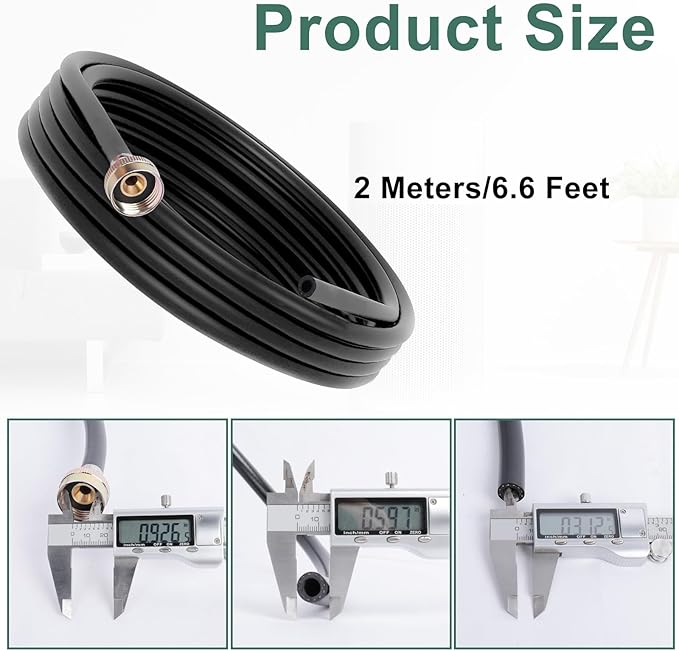 2 M/6.6 FT Dehumidifier Drain Hose 3/4 Inch FHT Connection Brass Thickened Drain Hose, Heavy Duty and Flexible Drainage Hose fits for Most of Dehumidifiers - Image 2