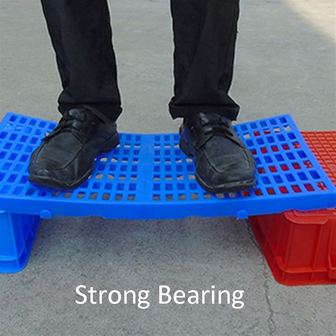 Lightweight Plastic Pallet with Mesh Moisture Barrier for Outdoor & Balcony Storage Easy Stacking Grille Ventilation Resistent Floor Pallet for Efficient Space Management - Image 3