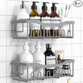 EUDELE Shower Caddy 2 Pack, Adhesive Shower Organizer for Home Decor & Kitchen Storage, No Drilling, Rustproof Stainless Steel Bathroom Shelf Organizer by EUDELE