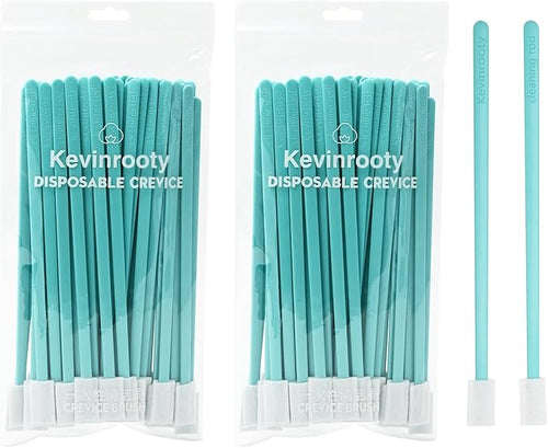 100PCS Disposable Crevice Cleaning Brush Tool kit, Disposable Toilet Brush, Disposable Toilet seat Cleaner Tool (Blue) by Kevinrooty