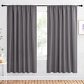 NICETOWN Blackout Curtain Panels for Window - Thermal Insulated Rod Pocket Blackout Drapes/Draperies for Dining Room (2 Panels, W62 x L72 inches, Grey) by NICETOWN