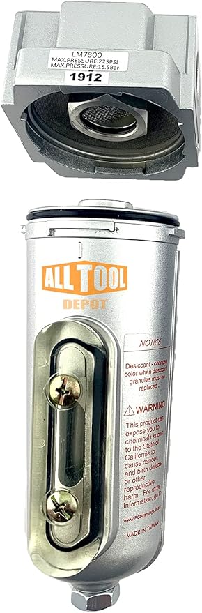 3/4" NPT Heavy Duty Compressed Air In Line Filter Desiccant Dryer Moisture Water Separator - Image 5