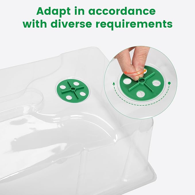 MIXC 10 Pack Humidity Dome 7" Tall Extra Strength, 1020 Growing Trays Cover, Propagation Seed Cloning Lid Vented for 10 x 20 Inch Flat Tray and Seed Starting Germination - Image 5