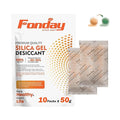 50g x 10 packs Fonday Rechargeable Silica Gel Desiccant Packets Food Grade Fast Reactivate Desiccant Bags Moisture Indicating Orange to Green by Fonday