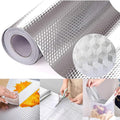 Kitchen Wallpaper Oil Proof Sticker Aluminum Foil Backsplash Self-Adhesive Contact Paper Cabinet Liner Waterproof and Heat Resistant Peel and Stick Wallpaper (15.7X197 Inches) by Beminh