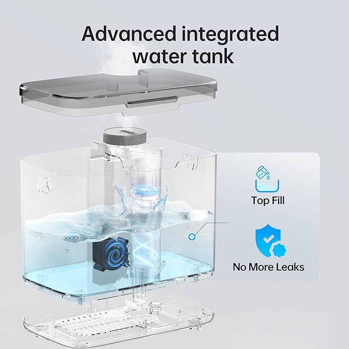Humidifiers for Bedroom, Top Fill 4L Supersized Cool Mist Humidifier with Oil Diffuser and Nightlight, 32H Runtime, Quiet Ultrasonic Humidifiers for Home, Large Room, Baby Nursery and Plants - Image 7