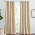 NICETOWN Bedroom Room Darkening Curtains - Triple Weave Microfiber Grommet Top Thermal Insulated Solid Panels/Drapes for Kid's Room (Biscotti Beige, 1 Pair, 55 inches by 90 Inch) by NICETOWN