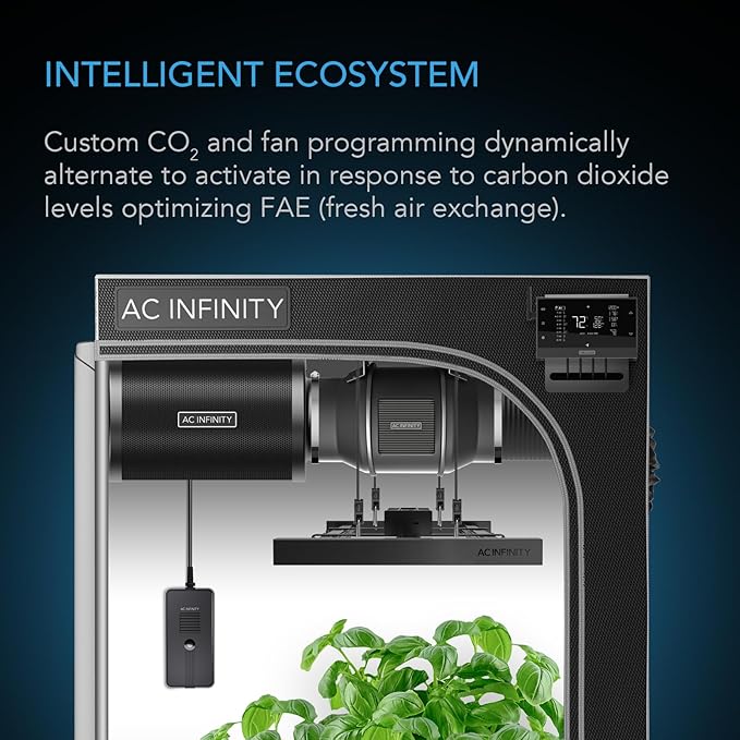 AC Infinity CO2 + Light Sensor, Exclusively Assists Controller AI+ Dynamically to Learn and Manage Equipment; CO2 Data Tracking Enables Smart Fan Programming for Optimized FAE, Day & Night Scheduling - Image 4