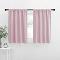 NICETOWN RV Blackout Curtains for Camper Windows, Baby Pink, 29" Wide by 40" Long, 2 PCs, Short Blackout Curtains & Drapes, Thermal Insulated Blackout Curtain Panels for Kids Room, Play Room by NICETOWN
