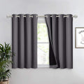 NICETOWN 100% Blackout Curtain with Black Liner, Thermal Insulated Full Blackout 2-Layer Lined Curtain, Energy Efficiency Window Drapery for Dining Room (Grey, 1 Panel, 52-inch W by 45-inch L) by NICETOWN