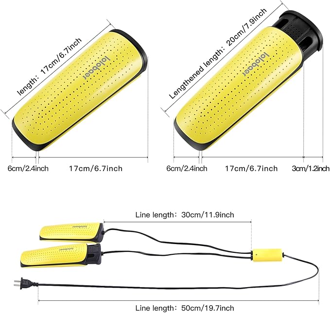 Portable Footwear Shoe Dryers Machine with Auto Temperature Control for Rainy Seasons Winter Travel, Extendable Boot Warmer Fireproof Drying for Shoes, Gloves, Socks - Image 6
