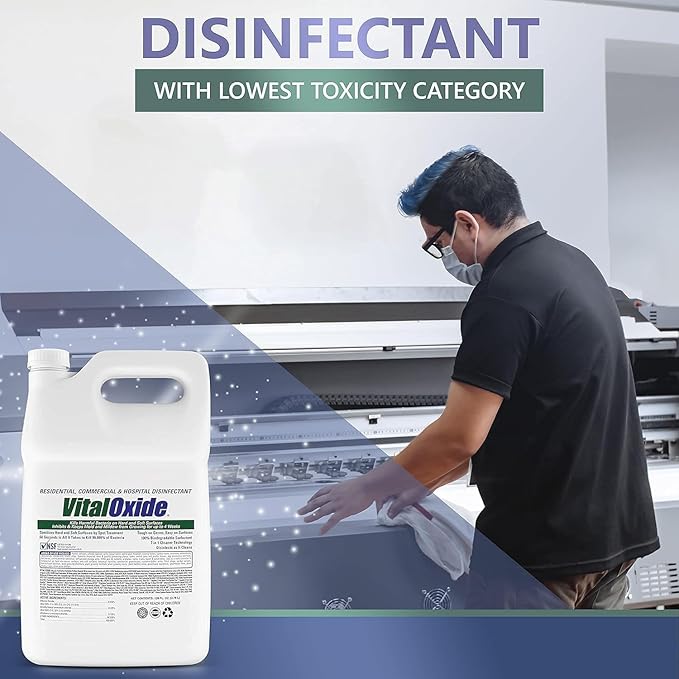 Vital Oxide Disinfectant, Deodorizer, Cleaner, Food-Contact Sanitizer, Virucide – (EPA registration #82972-1) – Kills Mold & Mildew, Eliminates Odors -4 Gallon - Image 8