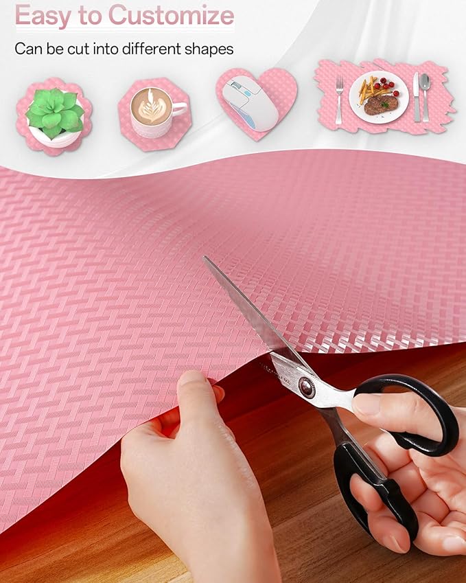 Shelf and Drawer Liner for Kitchen Cabinet, Non-Adhesive 18in x 360in Waterproof Contact Paper Refrigerator Liners Thickened Durable EVA Material Non Slip Mat for Dresser Cupboard Pantry Protector - Image 6
