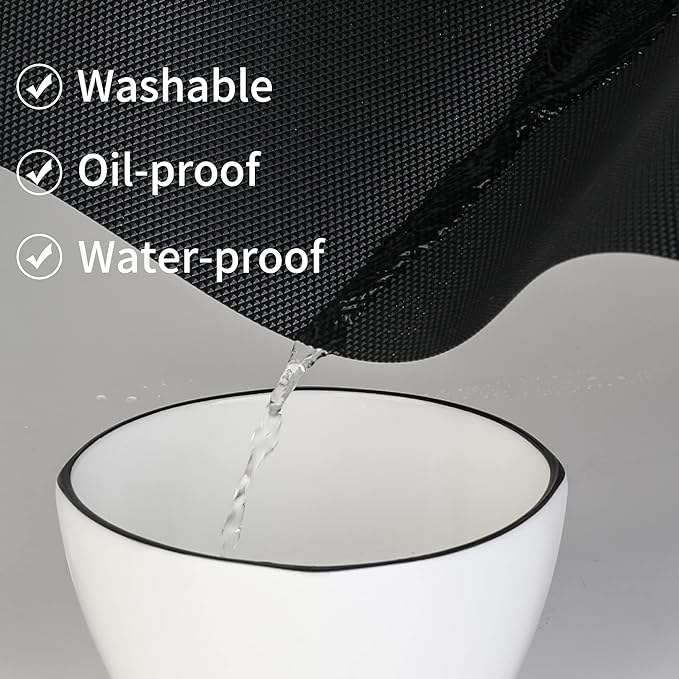 HooTown Shelf Liner Kitchen Cabinet Drawer Mats 23.6 Inch Wide x 78.7 inches Long, Non Slip EVA Plastic Water Resistant Pad for Bathroom Drawers,Shoe Shelves, Under Sink, Black - Image 4