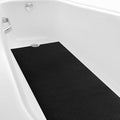 16" x 40" Non Slip Bathtub Mat with Drain Cut Out Anti Slipping Non Skid Safe Tub Mat Adhesive Peel and Stick Bath Tub Mat PEVA Tub Sticker for Shower Floor Boat Wet Areas(Black) by Dunzoom