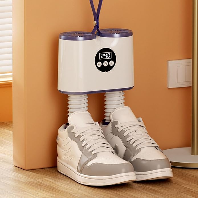 Diydeg Shoe Dryer, Portable Fast Drying with Dual Retractable Hoses, 55C Warm Air Circulation, 240 Minute Timer, Boots Dryer for Sneakers Boots Socks Gloves Travel Camping - Image 5