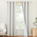 NICETOWN 100% Blackout Linen Texture Curtains 90 inches Long, Ivory, 2 Pcs, Thermal Insulated Full Blackout 2-Layer Lined Drapes, Energy Efficiency Window Draperies for Boy's Room by NICETOWN