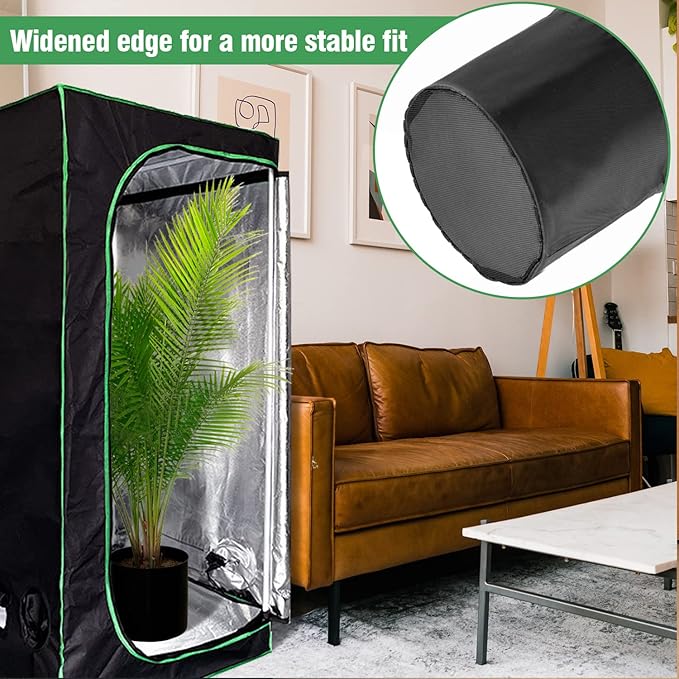2 Pcs Grow Tents Vent Cover - 4" Dustproof Duct Filter Vent Covers with Elastic Band and Fixed Buckle for Plant Grow Tent Accessories - Image 7