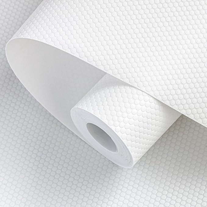 Shelf Liners 19 inch x 20 ft Shelf Liners for Kitchen cabinets nonstick Shelf Lining Drawer Mats EVA Protector for Cupboard (White,19 inch x 20 ft) by wohomuke