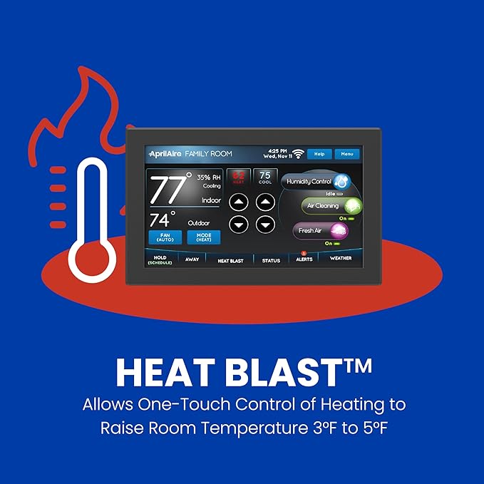 AprilAire 8920W Wi-Fi Programmable Color Touchscreen Thermostat with IAQ Control; Amazon Alexa and Google Assistant Compatible - Image 5
