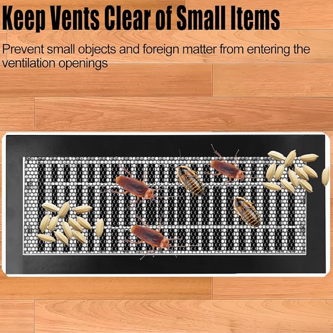 Magnetic Vent Covers Screen 4 Pack - 4x10 Inch Air Vent Filters with Durable PVC Frame, Washable Mesh Screen for Home HVAC, Floor Registers & Vents - Secure Fit, Easy Installation - Image 4