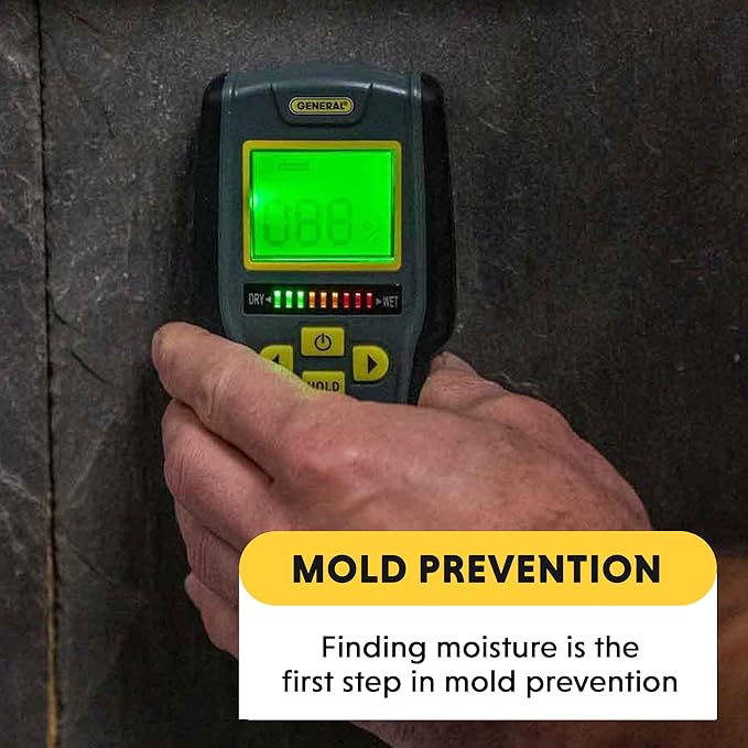 General Tools Digital Moisture Meter MMD7NP - Humidity Sensor- Pinless and Non-Invasive - Image 5