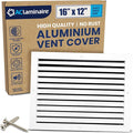 16x12 Inch (Duct Opening) Air Return Vent Cover Decorative – Premium Aluminum AC Vent Cover for Ceiling & Wall, Rustproof Grille, Ideal for Home HVAC Grille, Durable & Easy to Install by ACLAMINAIRE by LAMINAIRE