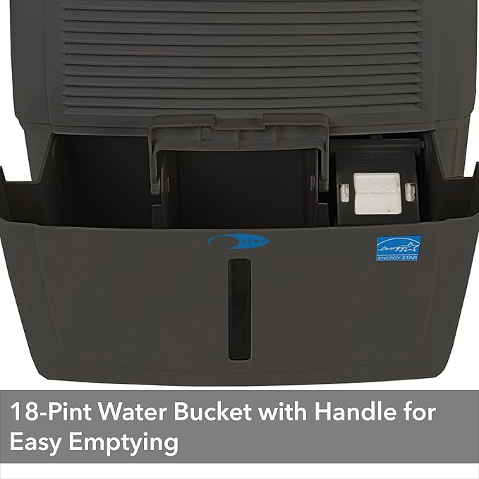 Whynter 50 Energy Star Pint High Capacity up to 4000 sq ft Gray Portable Dehumidifier with Pump, Black - Image 9