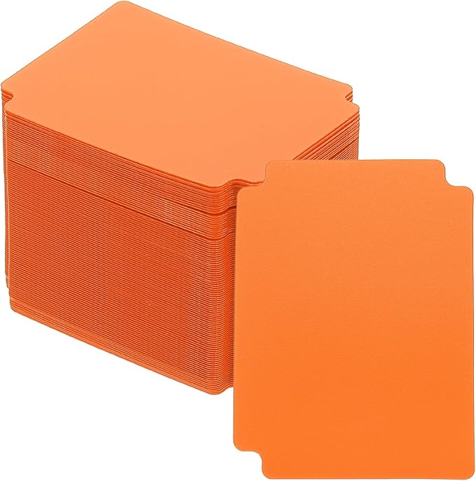 PATIKIL Trading Card Dividers, 100 Pcs Index Card Football Card Sorter Storage Boxes Organizer Tray Accessories for Sports Game Baseball Card, Orange by PATIKIL