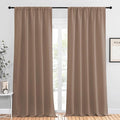 NICETOWN Room Darkening Curtains for Bedroom - Home Decoration Privacy Protection Thermal Insulated Solid Drapes/Draperies for Sliding Glass Door (Cappuccino, Set of 2, 52 x 95 inches) by NICETOWN