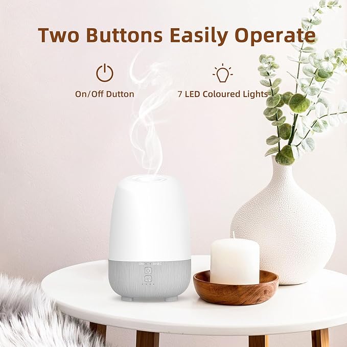 150ML Rechargeable Battery Operated Essential Oil Diffuser, Portable Cordless Aromatherapy Diffuser,7-Hour Runtime with 7 LED Color Changing Lights for Home, Office, Bathroom, Travel - Image 6